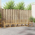 Outdoor-Sofagarnitur 6 pcs Weiß Massivholz Akazie