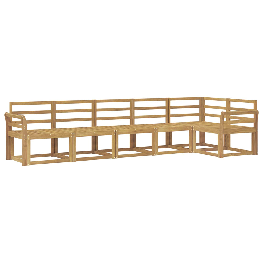 Outdoor-Sofagarnitur 6 pcs Weiß Massivholz Akazie