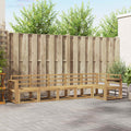 Outdoor-Sofagarnitur 6 pcs Weiß Massivholz Akazie