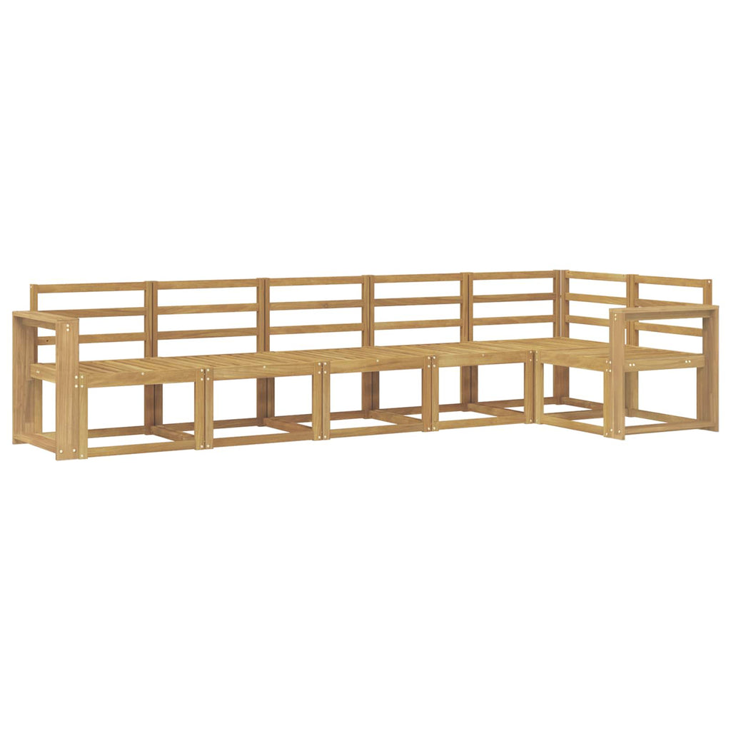 Outdoor-Sofagarnitur 6 pcs Weiß Massivholz Akazie