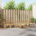 Outdoor-Sofagarnitur 7 pcs Weiß Massivholz Akazie