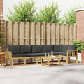 Outdoor-Sofagarnitur 7 pcs Weiß und Anthrazit Polyester