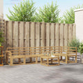 Outdoor-Sofagarnitur 7 pcs Weiß Massivholz Akazie