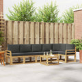 Outdoor-Sofagarnitur 7 pcs Weiß und Anthrazit Polyester