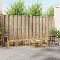Outdoor-Sofagarnitur 7 pcs Weiß Massivholz Akazie