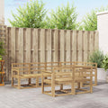 Outdoor-Sofagarnitur 7 pcs Weiß Massivholz Akazie
