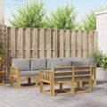 Outdoor-Sofagarnitur mit Kissen 7 pcs Weiß und Hellgrau