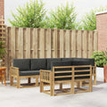 Outdoor-Sofagarnitur 7 pcs Weiß und Anthrazit Polyester