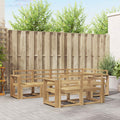 Outdoor-Sofagarnitur 7 pcs Weiß Massivholz Akazie