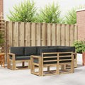 Outdoor-Sofagarnitur 7 pcs Weiß und Anthrazit Polyester