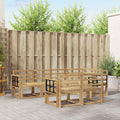 Outdoor-Sofagarnitur 7 pcs Weiß Massivholz Akazie