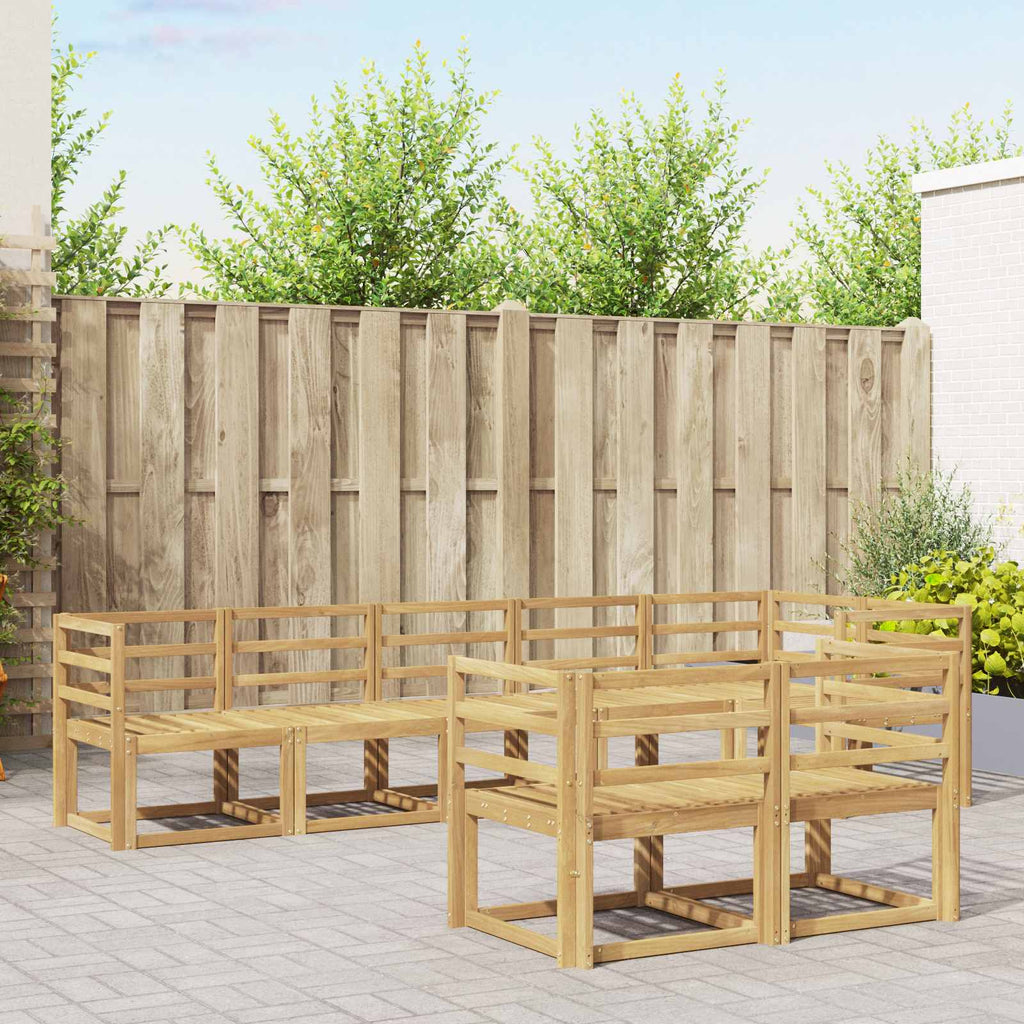 Outdoor-Sofagarnitur 8 pcs Weiß Massivholz Akazie