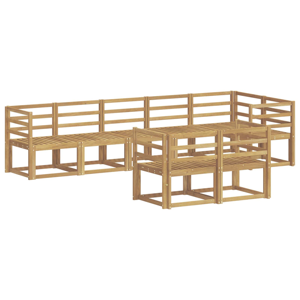 Outdoor-Sofagarnitur 8 pcs Weiß Massivholz Akazie
