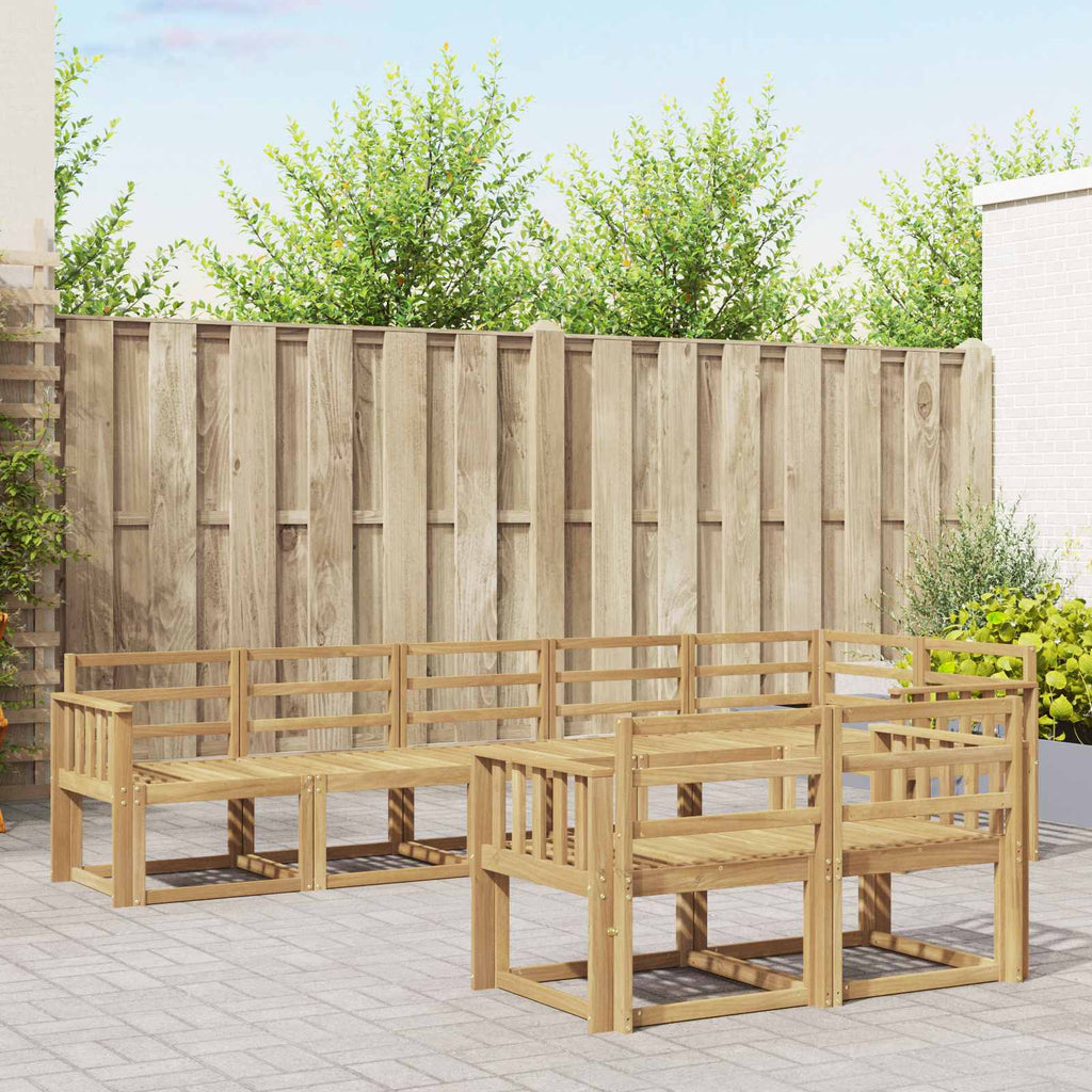 Outdoor-Sofagarnitur 8 pcs Weiß Massivholz Akazie