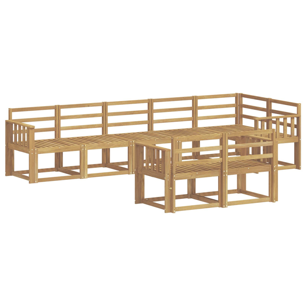 Outdoor-Sofagarnitur 8 pcs Weiß Massivholz Akazie