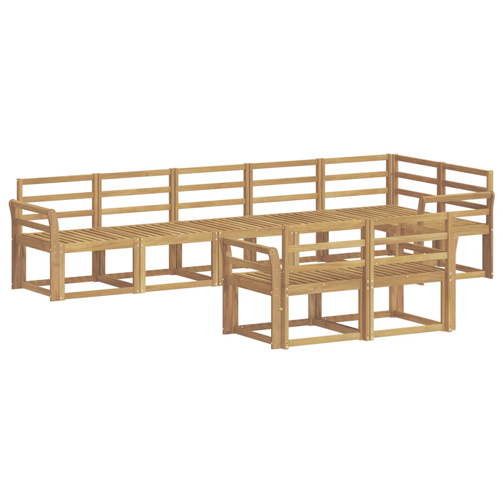 Outdoor-Sofagarnitur 8 pcs Weiß Massivholz Akazie