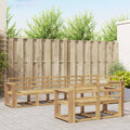 Outdoor-Sofagarnitur 8 pcs Weiß Massivholz Akazie