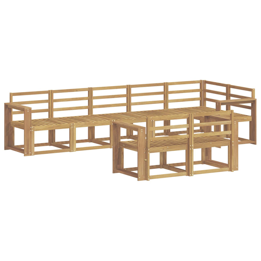 Outdoor-Sofagarnitur 8 pcs Weiß Massivholz Akazie