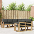 Outdoor-Sofagarnitur 8 pcs Weiß und Anthrazit Polyester
