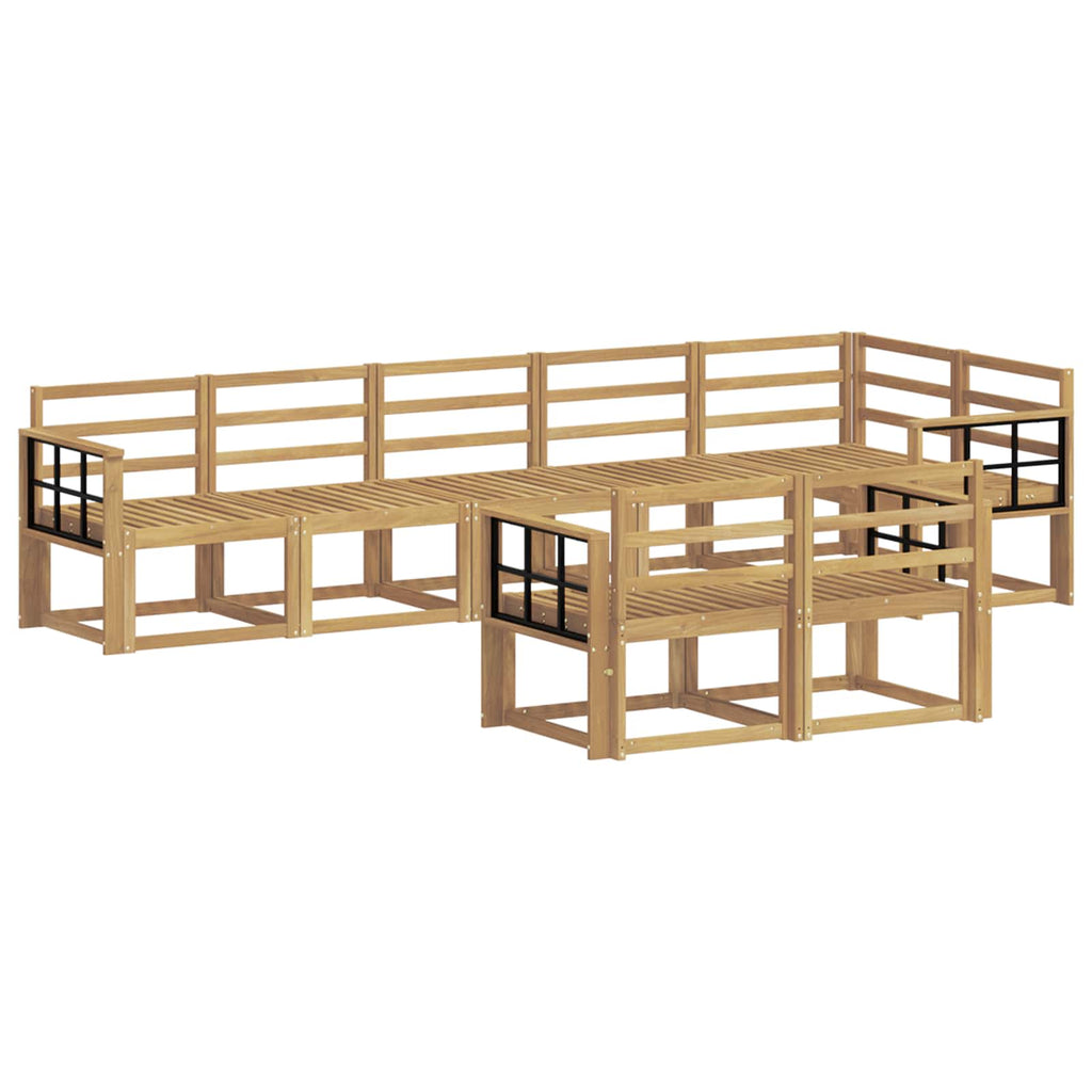 Outdoor-Sofagarnitur 8 pcs Weiß Massivholz Akazie