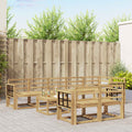 Outdoor-Sofagarnitur 9 pcs Weiß Massivholz Akazie