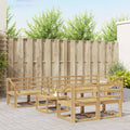 Outdoor-Sofagarnitur 9 pcs Weiß Massivholz Akazie