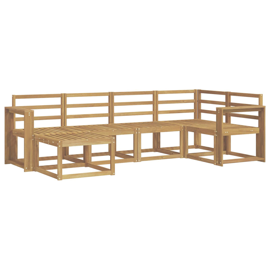 Outdoor-Sofagarnitur 6 pcs Weiß Massivholz Akazie