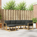 Outdoor-Sofagarnitur 6 pcs Weiß und Anthrazit Polyester