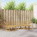Outdoor-Sofagarnitur 6 pcs Weiß Massivholz Akazie