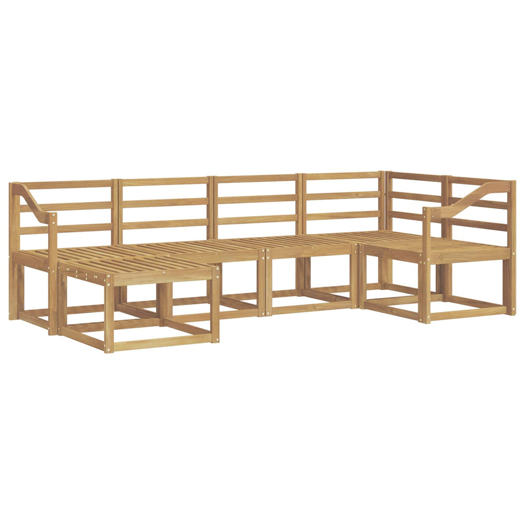 Outdoor-Sofagarnitur 6 pcs Weiß Massivholz Akazie