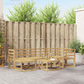 Outdoor-Sofagarnitur 7 pcs Weiß Massivholz Akazie