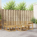 Outdoor-Sofagarnitur 7 pcs Weiß Massivholz Akazie