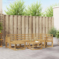 Outdoor-Sofagarnitur 7 pcs Weiß Massivholz Akazie