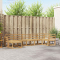 Outdoor-Sofagarnitur 7 pcs Weiß Massivholz Akazie