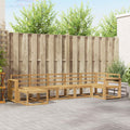 Outdoor-Sofagarnitur 7 pcs Weiß Massivholz Akazie
