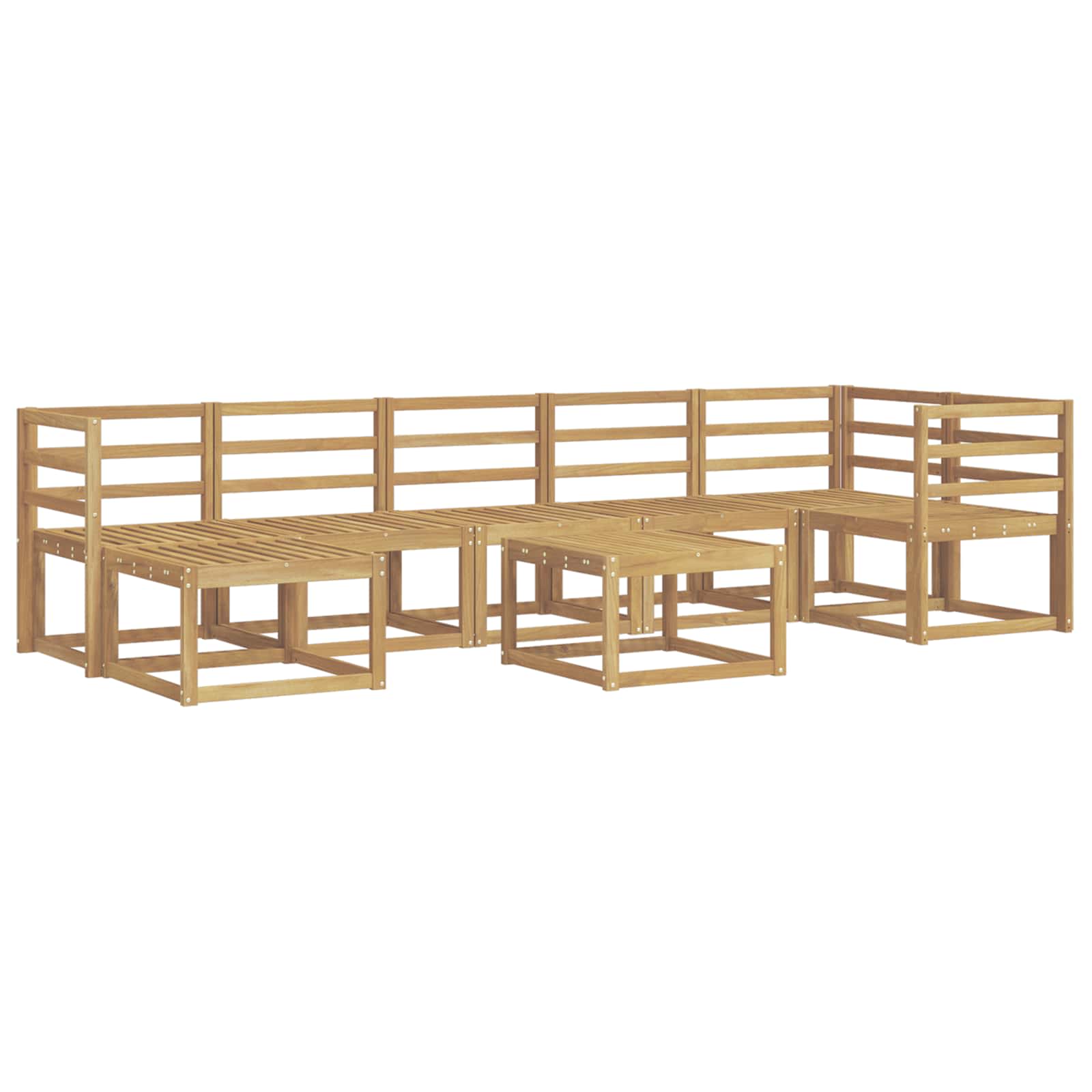 Outdoor-Sofagarnitur 8 pcs Weiß Massivholz Akazie