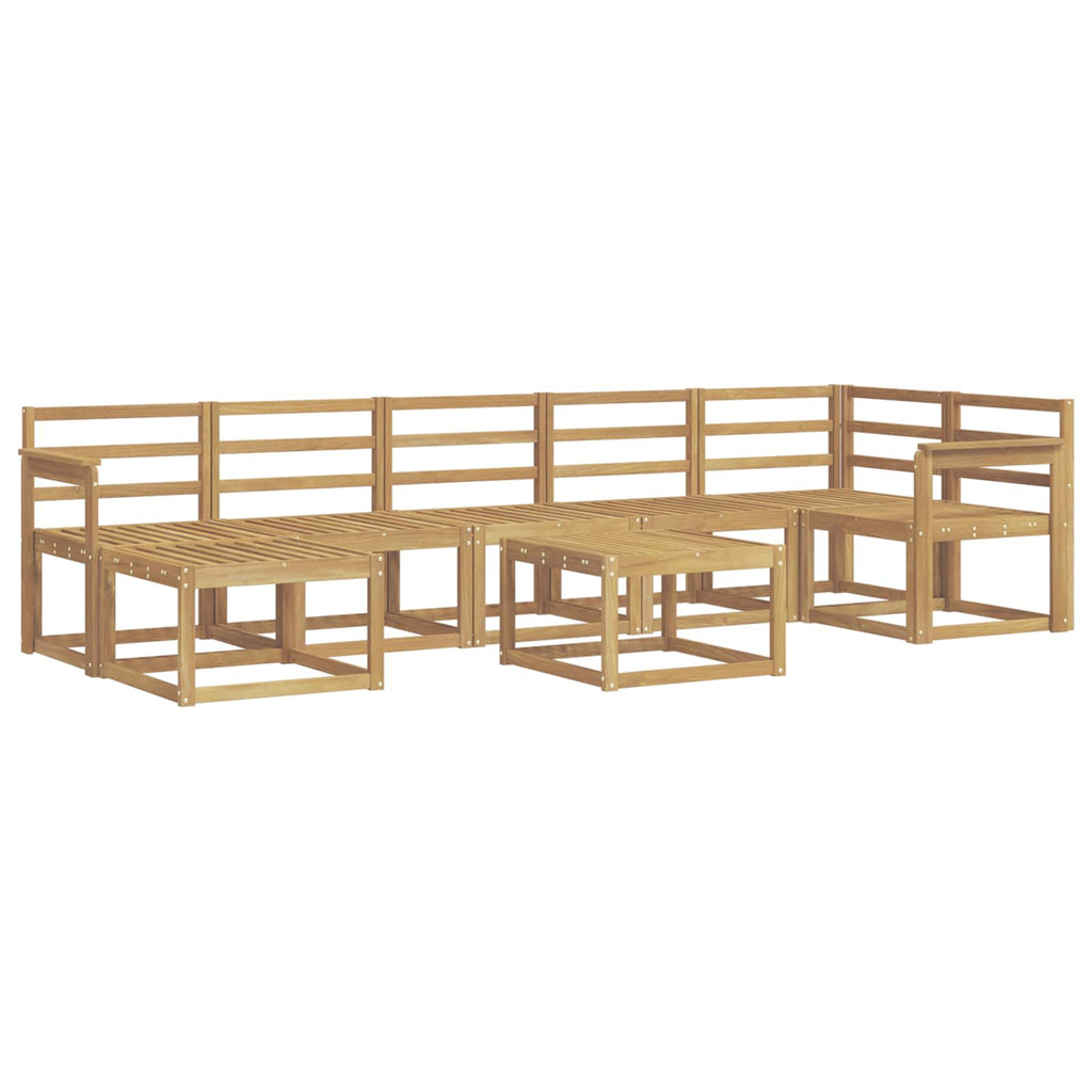 Outdoor-Sofagarnitur 8 pcs Weiß Massivholz Akazie