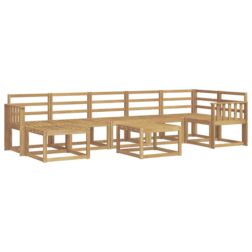 Outdoor-Sofagarnitur 8 pcs Weiß Massivholz Akazie
