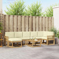 Outdoor-Sofagarnitur mit Kissen 8 pcs Weiß und Creme Polyester