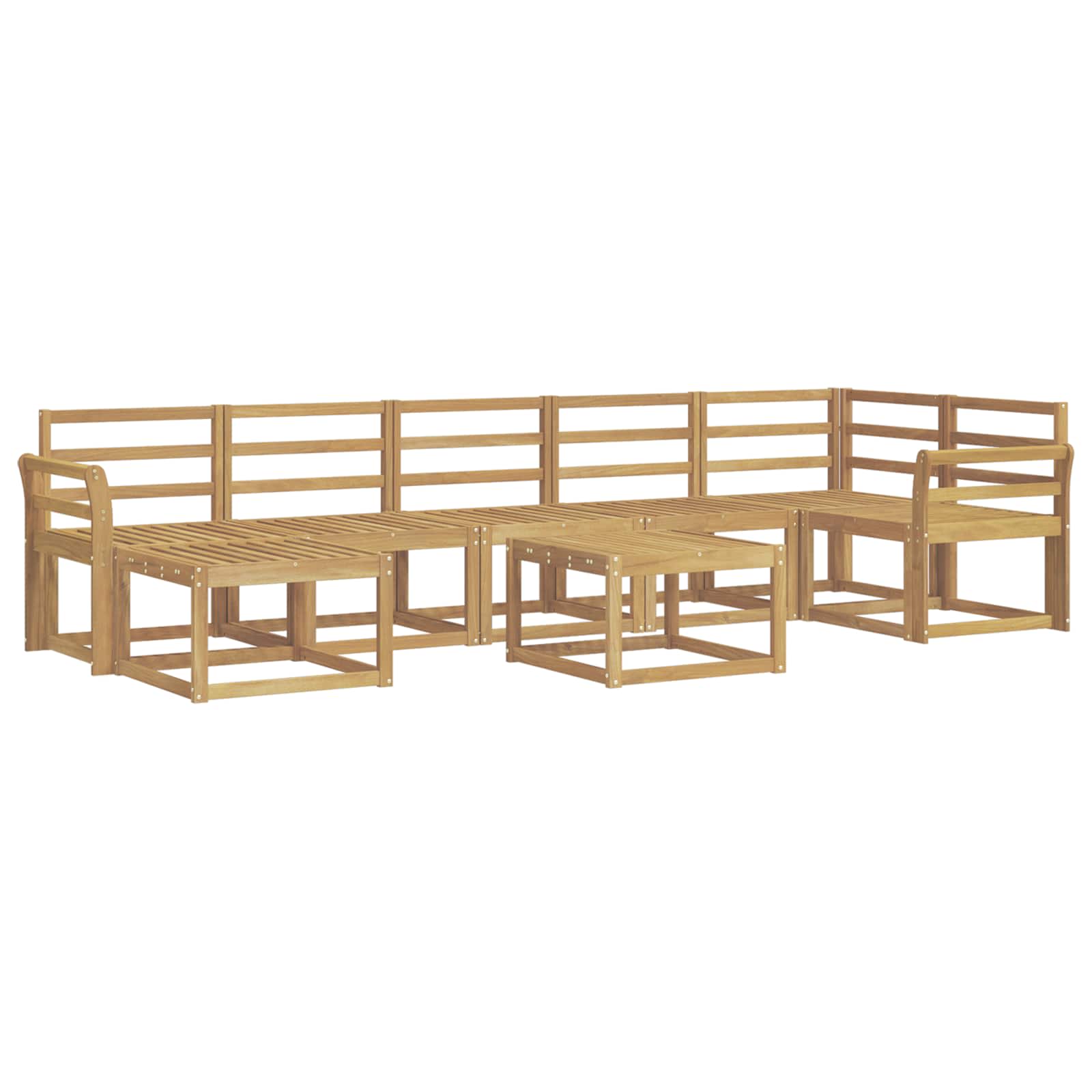 Outdoor-Sofagarnitur 8 pcs Weiß Massivholz Akazie