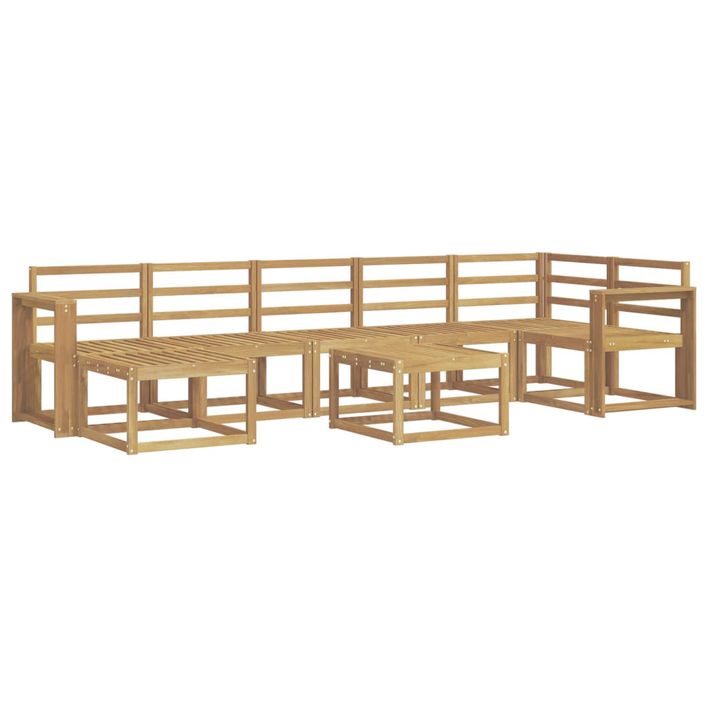 Outdoor-Sofagarnitur 8 pcs Weiß Massivholz Akazie