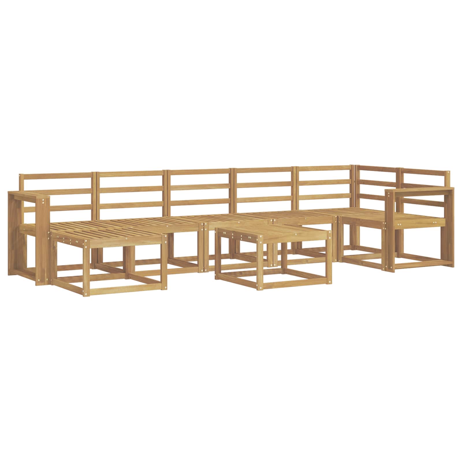 Outdoor-Sofagarnitur 8 pcs Weiß Massivholz Akazie