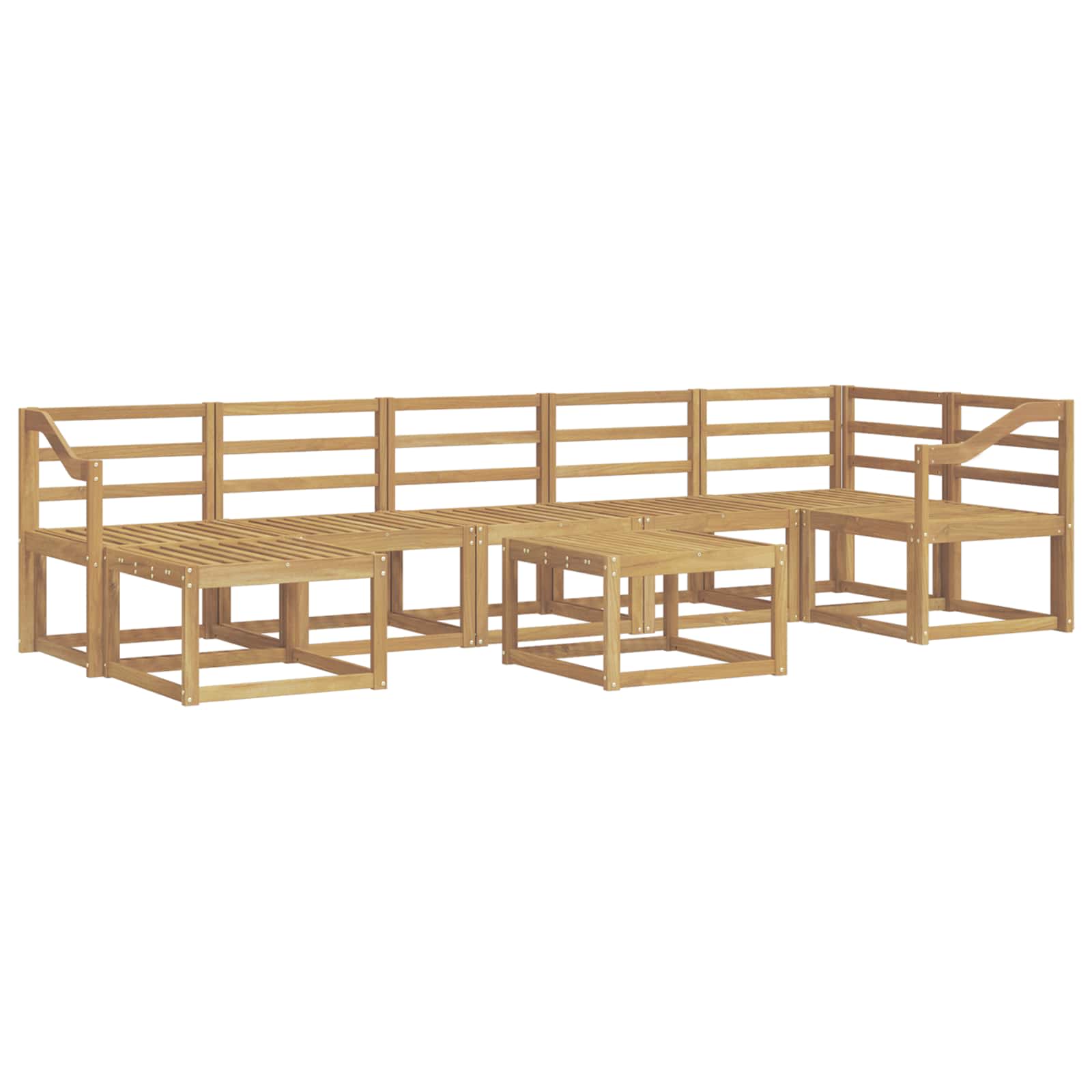Outdoor-Sofagarnitur 8 pcs Weiß Massivholz Akazie