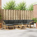 Outdoor-Sofagarnitur 8 pcs Weiß und Anthrazit Polyester