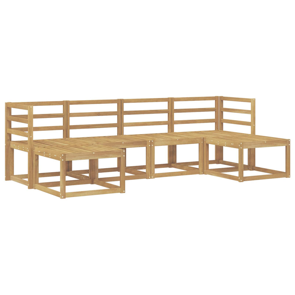 Outdoor-Sofagarnitur 6 pcs Weiß Massivholz Akazie