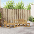 Outdoor-Sofagarnitur 6 pcs Weiß Massivholz Akazie