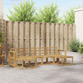 Outdoor-Sofagarnitur 6 pcs Weiß Massivholz Akazie