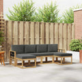 Outdoor-Sofagarnitur 6 pcs Weiß und Anthrazit Polyester