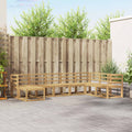Outdoor-Sofagarnitur 8 pcs Weiß Massivholz Akazie