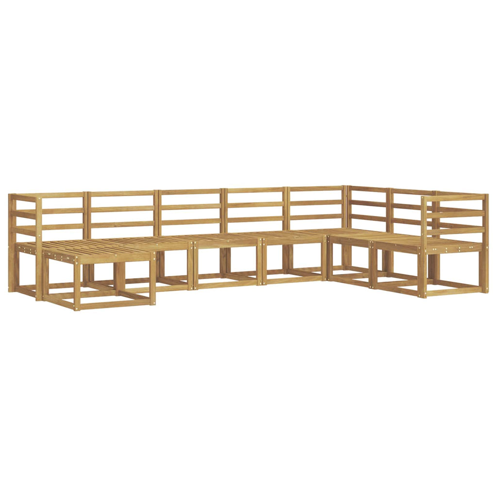Outdoor-Sofagarnitur 8 pcs Weiß Massivholz Akazie